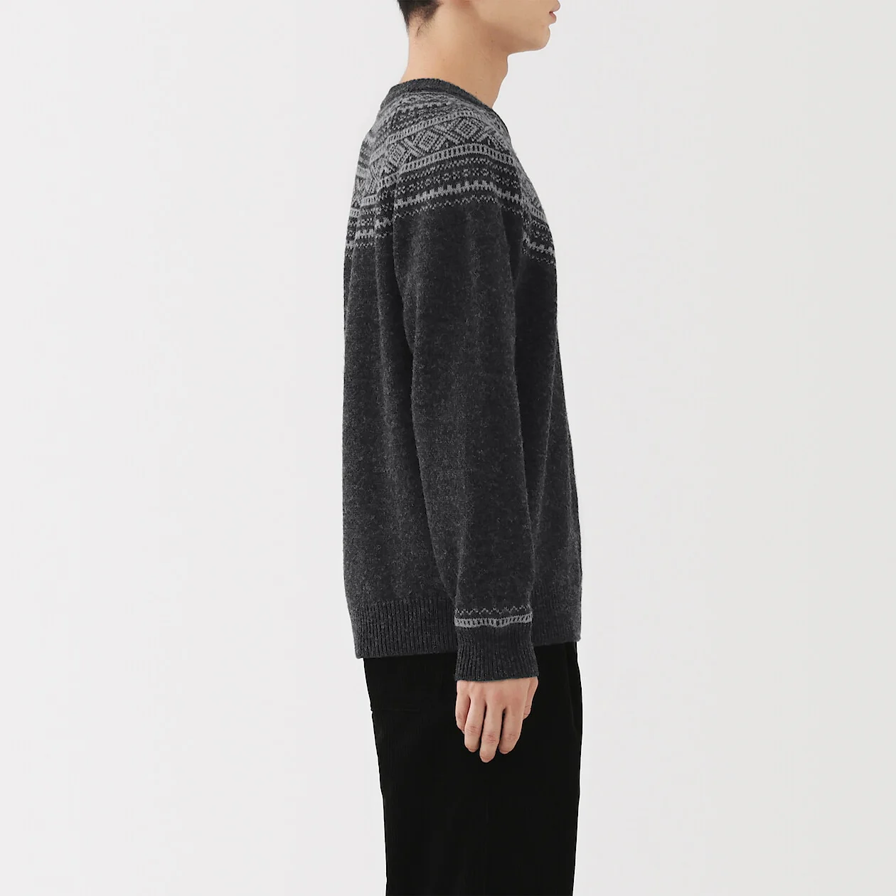 Andes Wool Jacquard Crewneck Sweater - Image 10