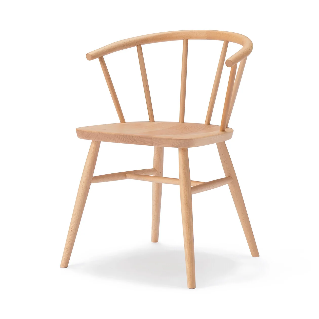 Beechwood Armchair with Round Legs - Image 2