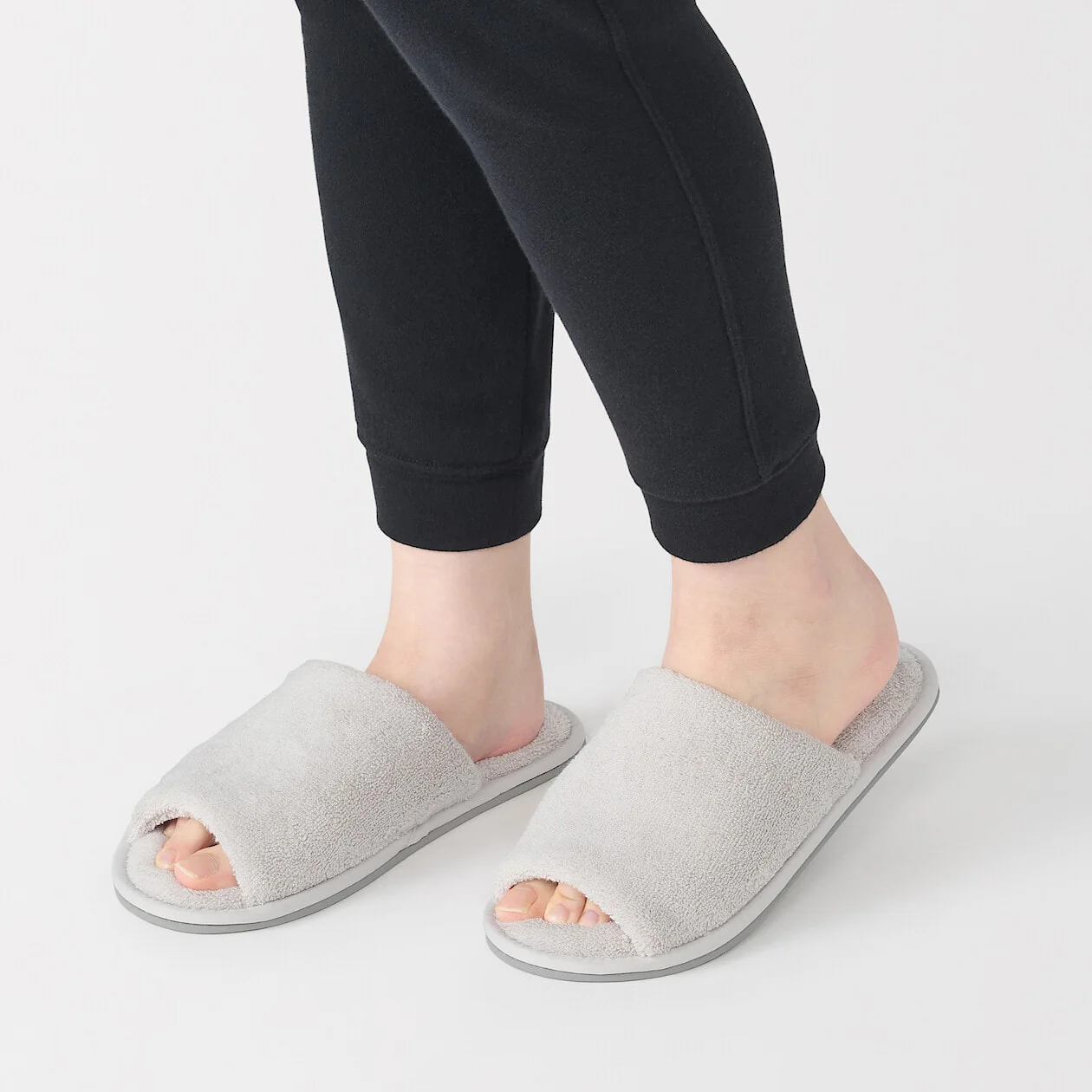 Cotton Pile Open Toe Slippers - Image 9