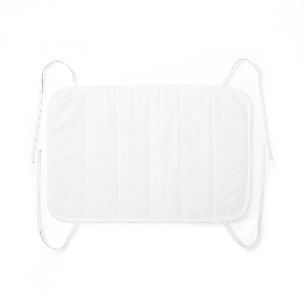 Cotton Seersucker Pillow Pad With Ties - Image 11