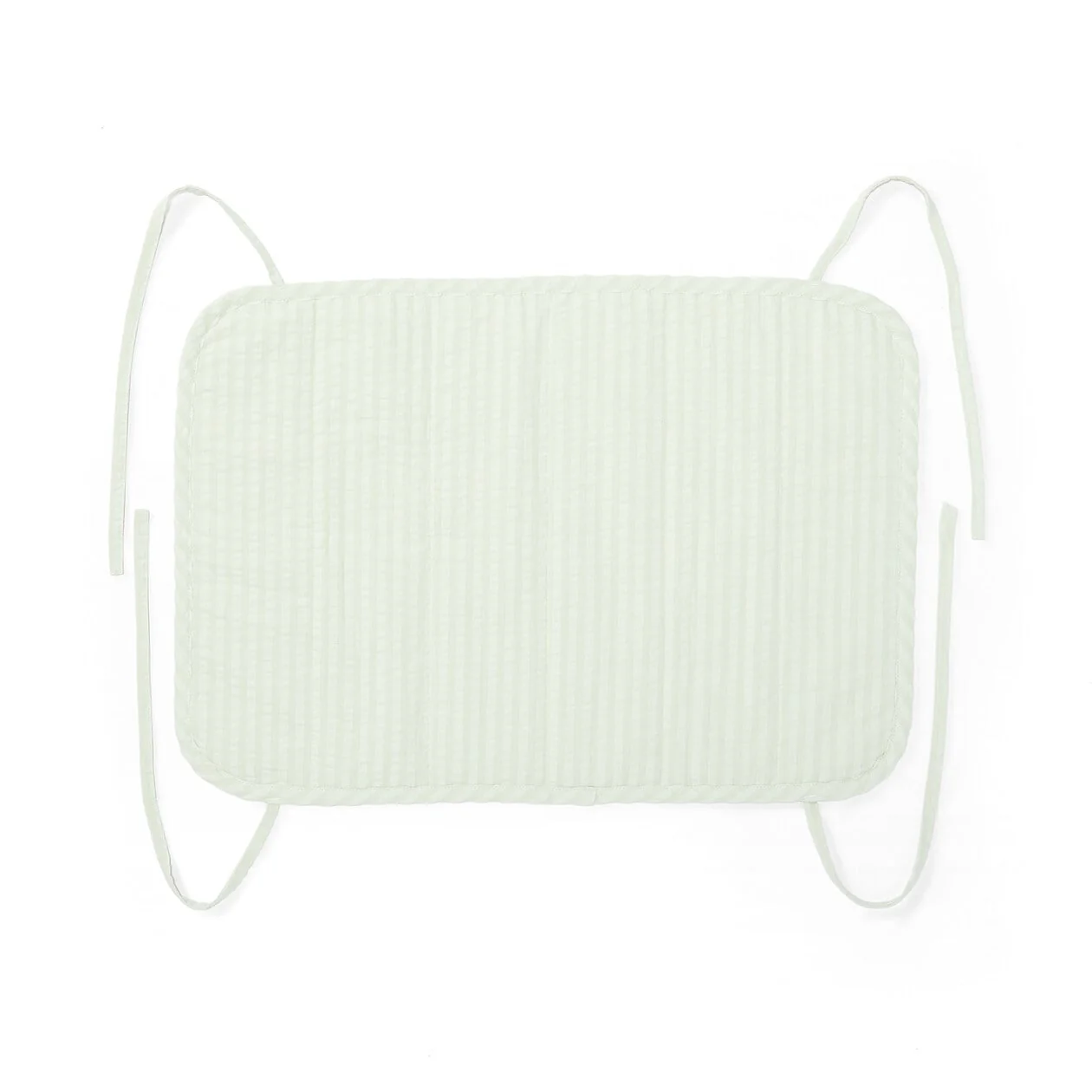 Cotton Seersucker Pillow Pad With Ties - Image 5