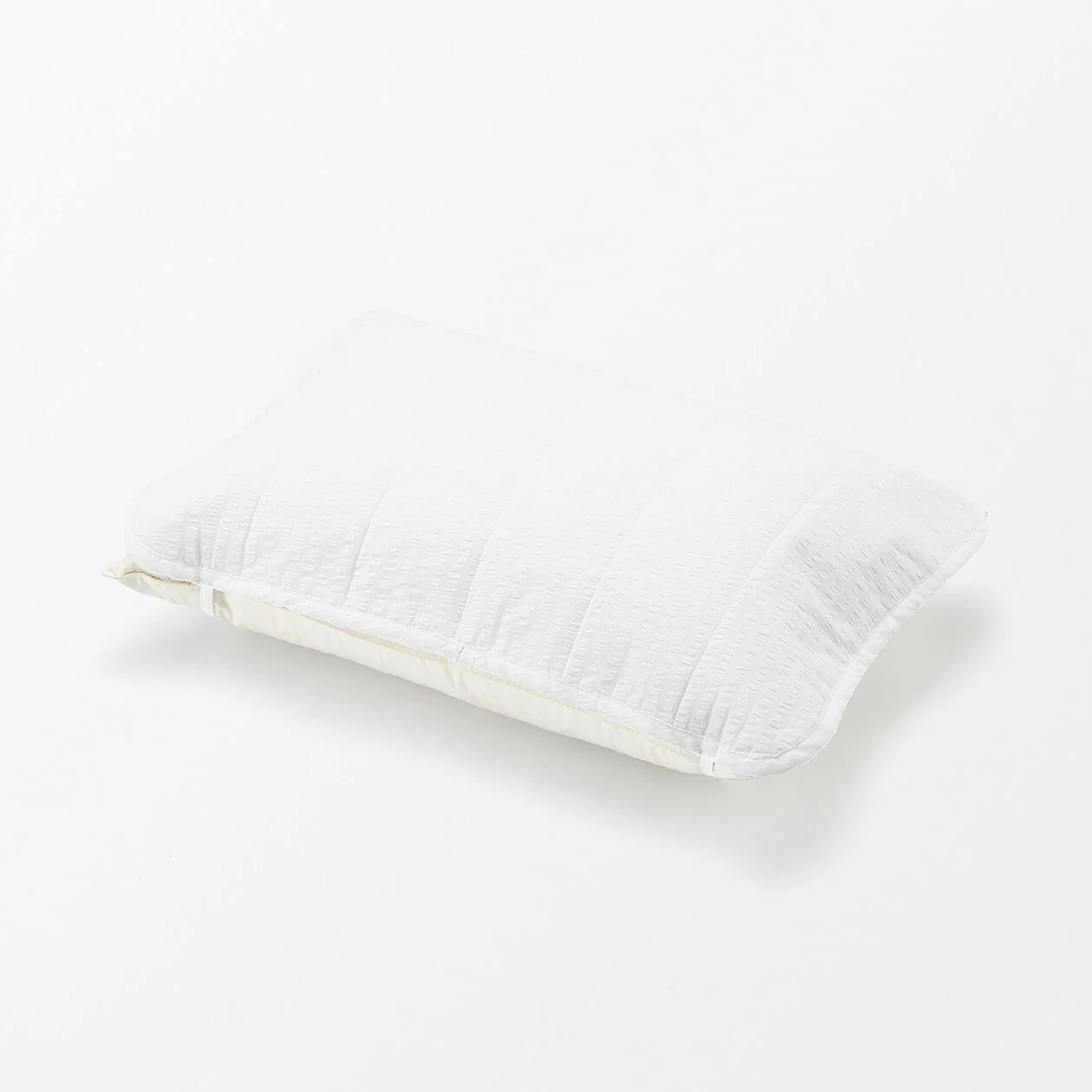 Cotton Seersucker Pillow Pad With Ties - Image 7