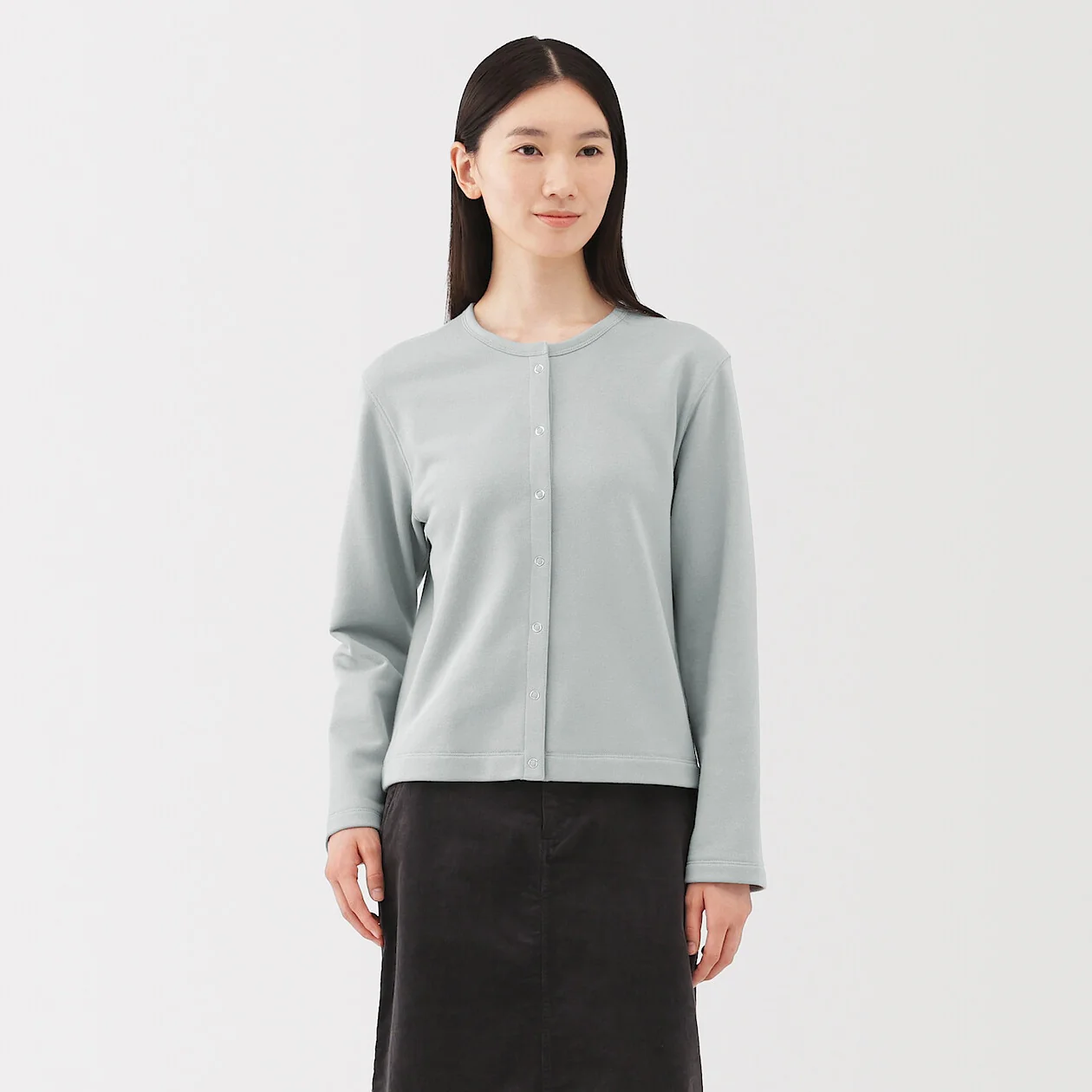 French Terry Sweatshirt Cardigan
