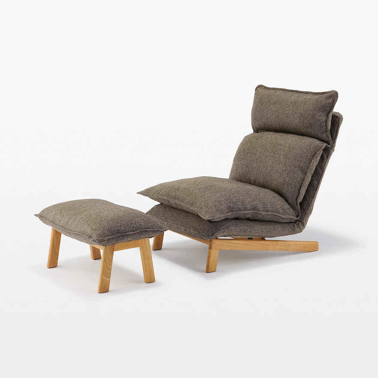 High-Back Reclining Sofa Ottoman with Plain Weave Cover - Image 17