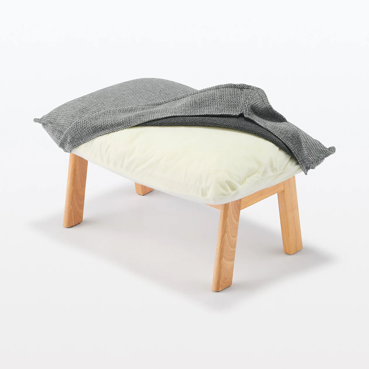 High-Back Reclining Sofa Ottoman with Plain Weave Cover - Image 6