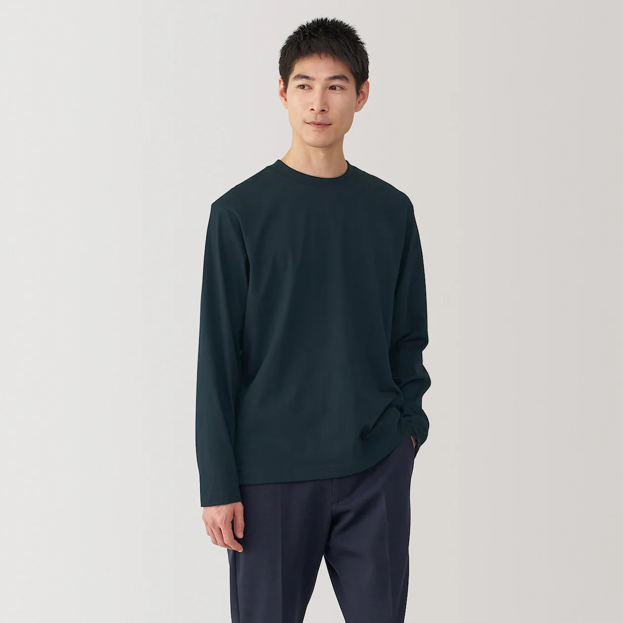Jersey Crewneck Long Sleeve T-Shirt - Image 58