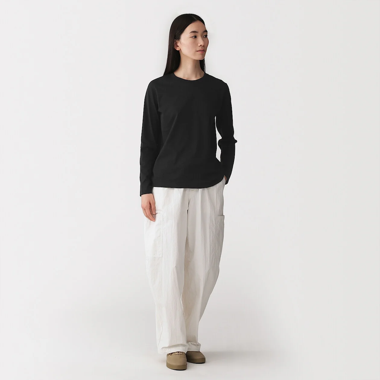 Jersey Crewneck Long Sleeve T-Shirt - Image 19