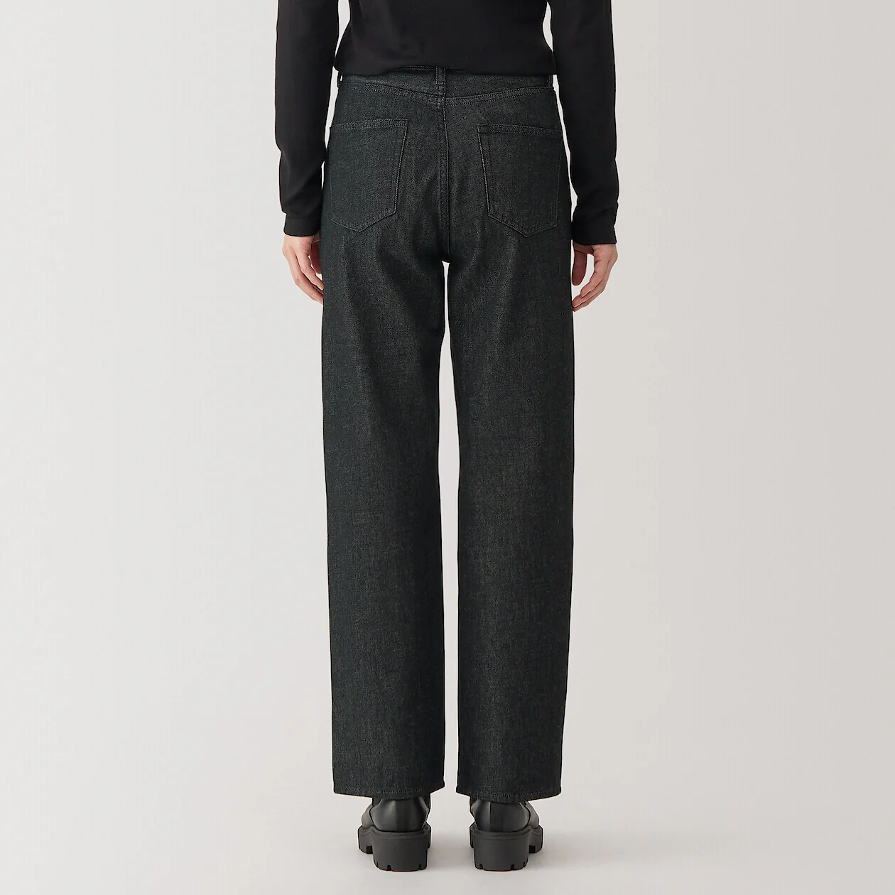 Kapok Blend Denim Straight Pants - Image 4