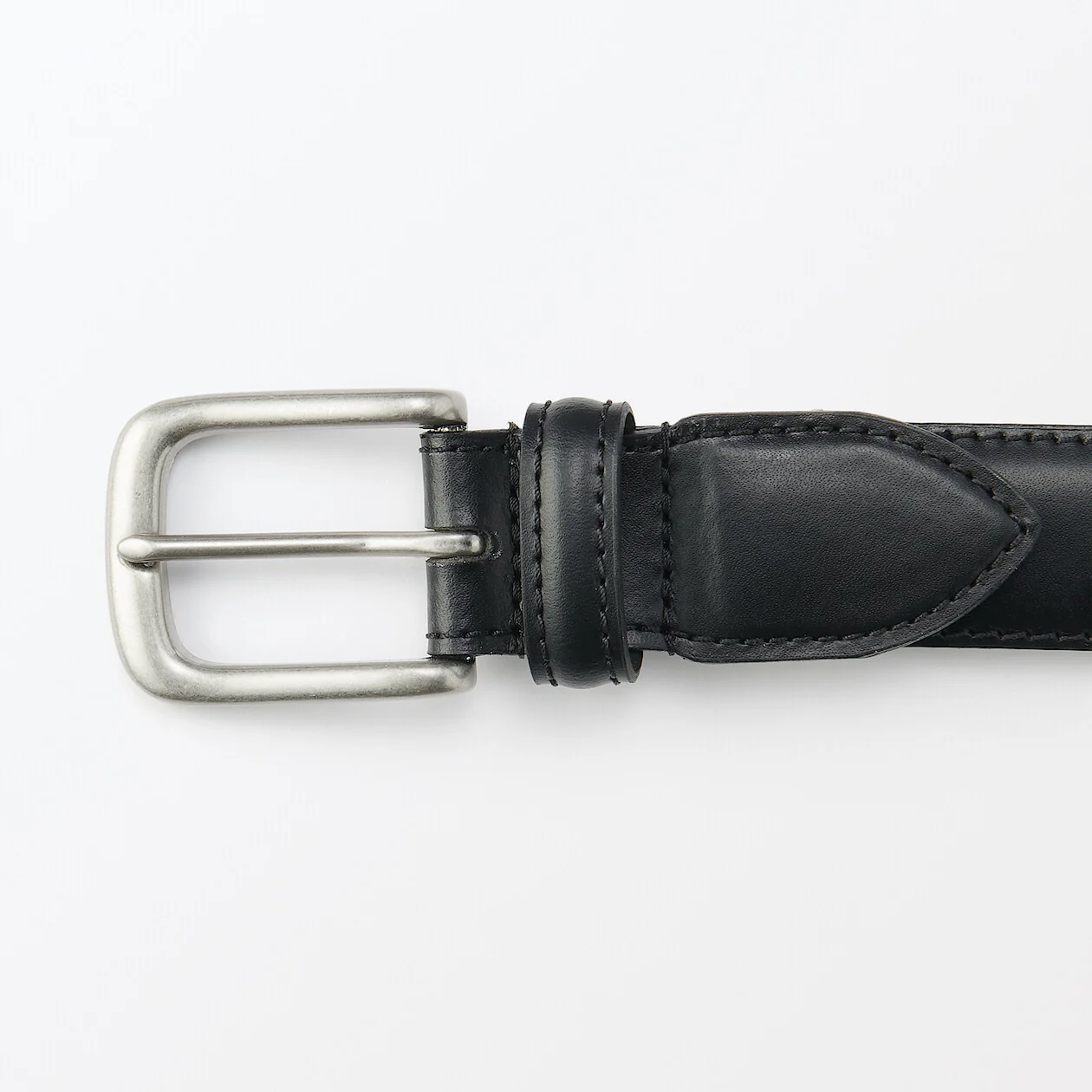 Vegetable Tanned Leather Belt with Stitching - Image 12