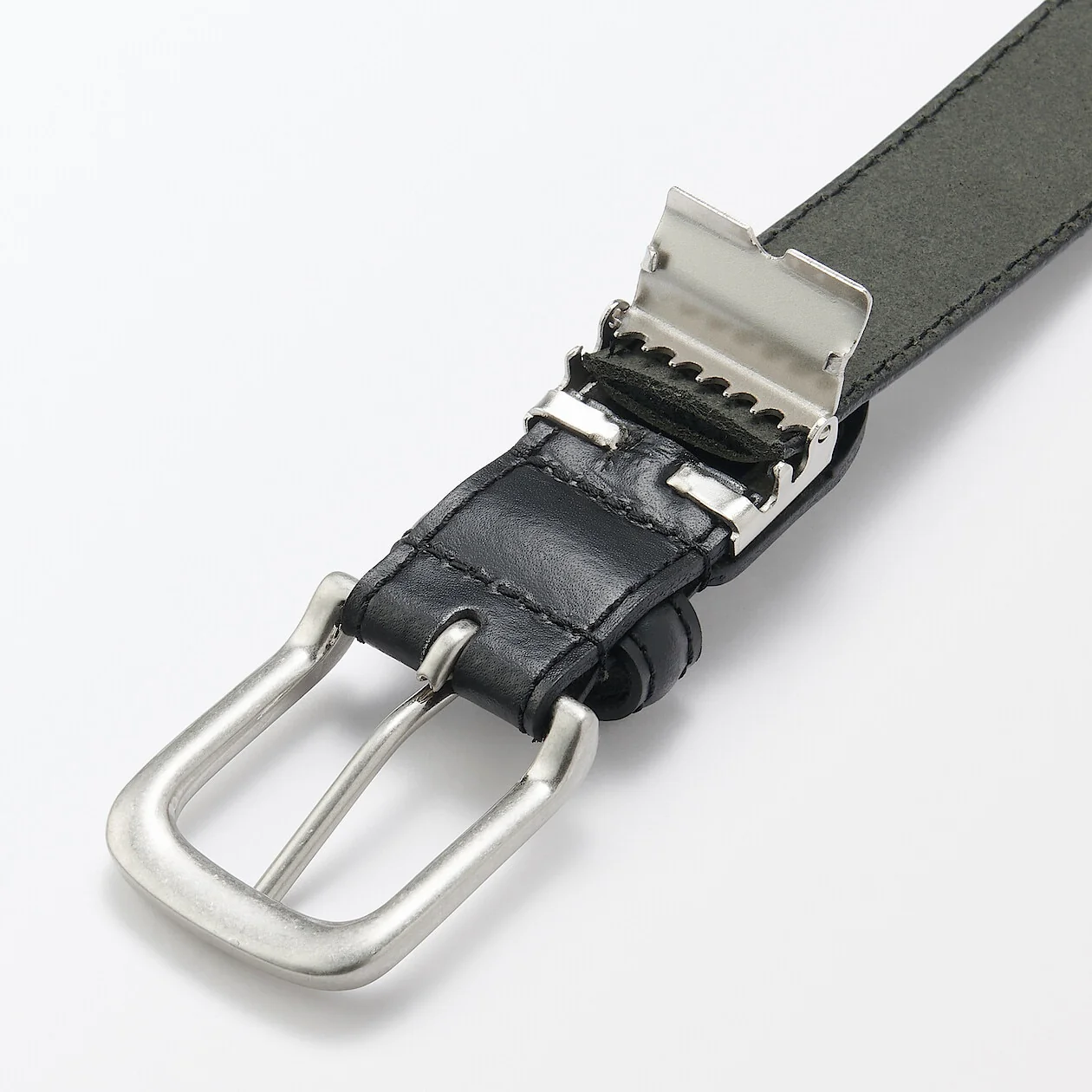 Vegetable Tanned Leather Belt with Stitching - Image 16