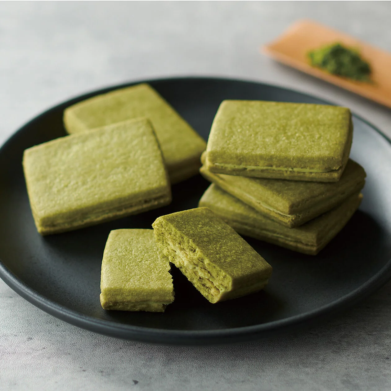 Matcha Cookies with Choc Cream (6 pcs) - Image 4