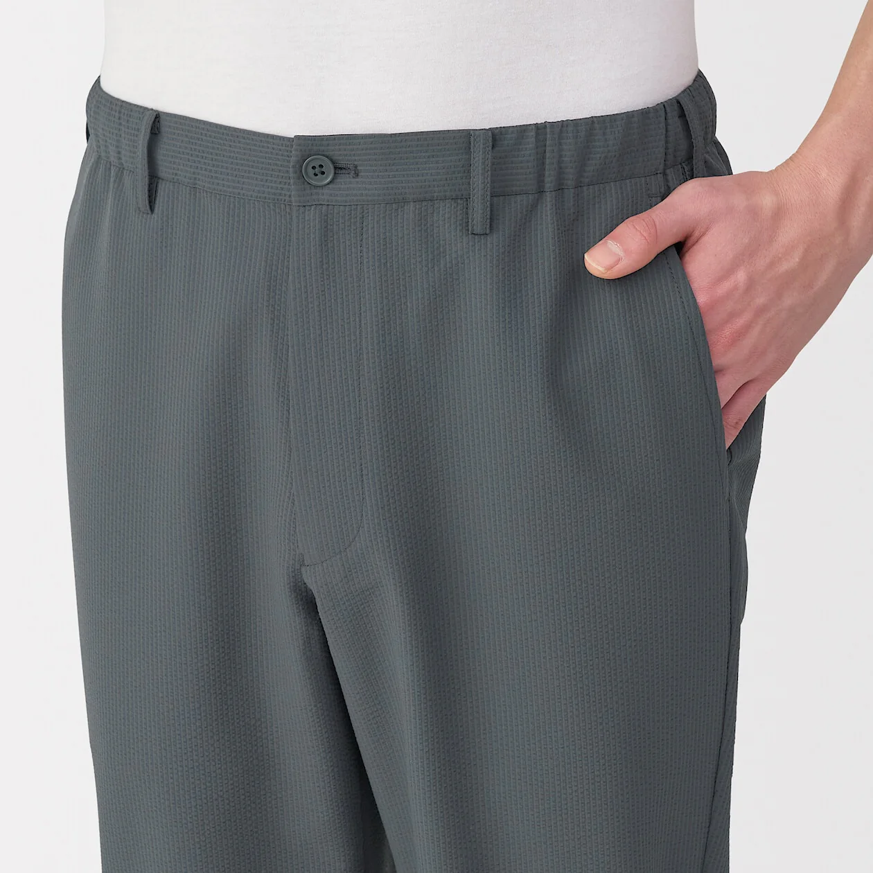 Breathable Seersucker Flat Front Pants - Image 5