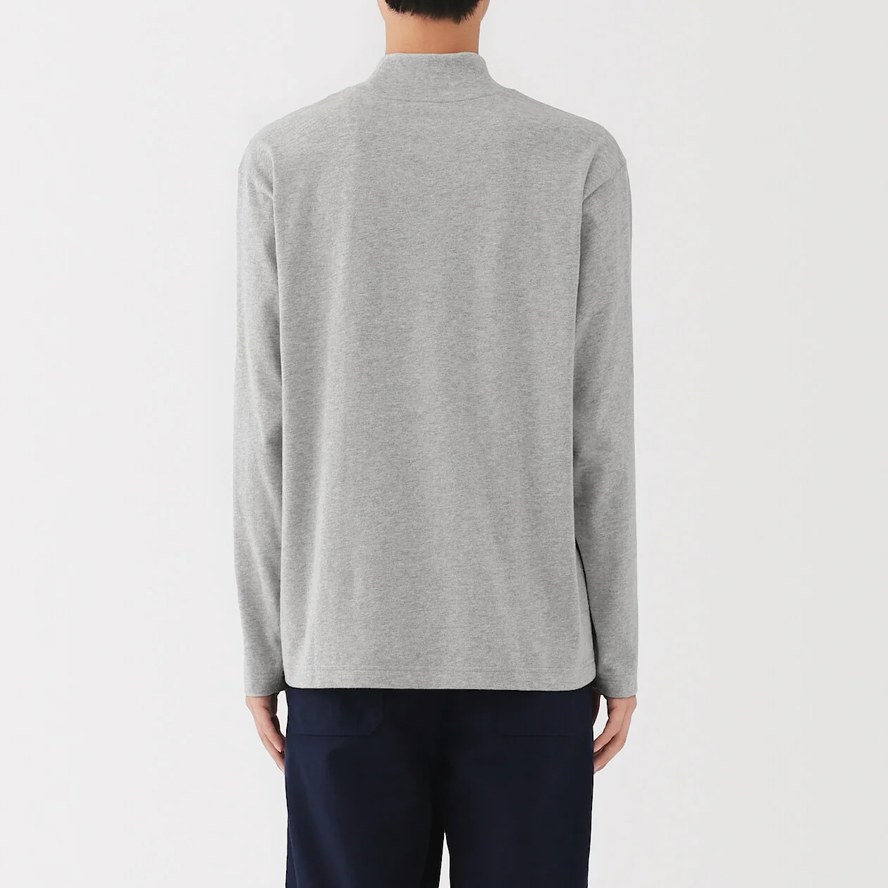 Brushed Jersey High Neck Long Sleeve T-Shirt - Image 19