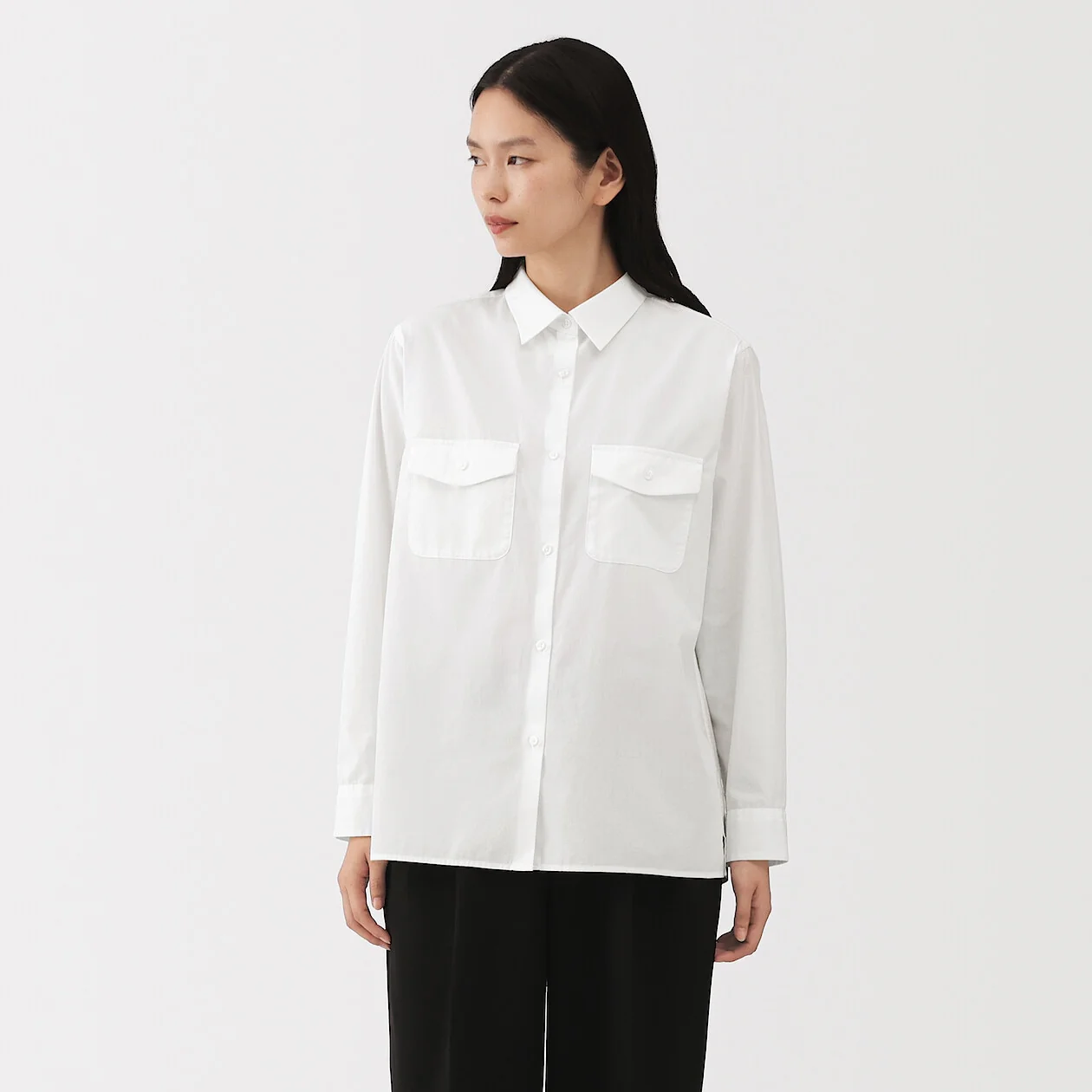 Cotton Poplin Collared Shirt - Image 12