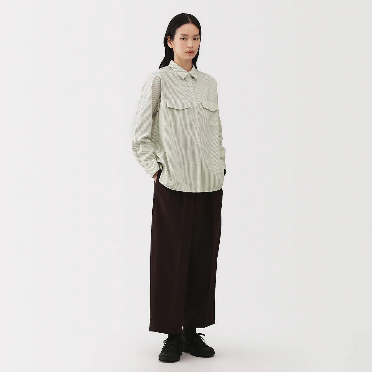 Cotton Poplin Collared Shirt - Image 3