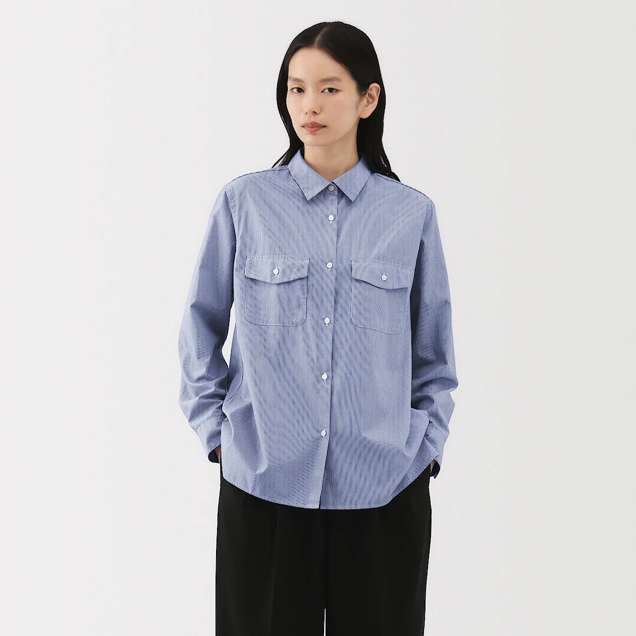 Cotton Poplin Collared Shirt - Image 7