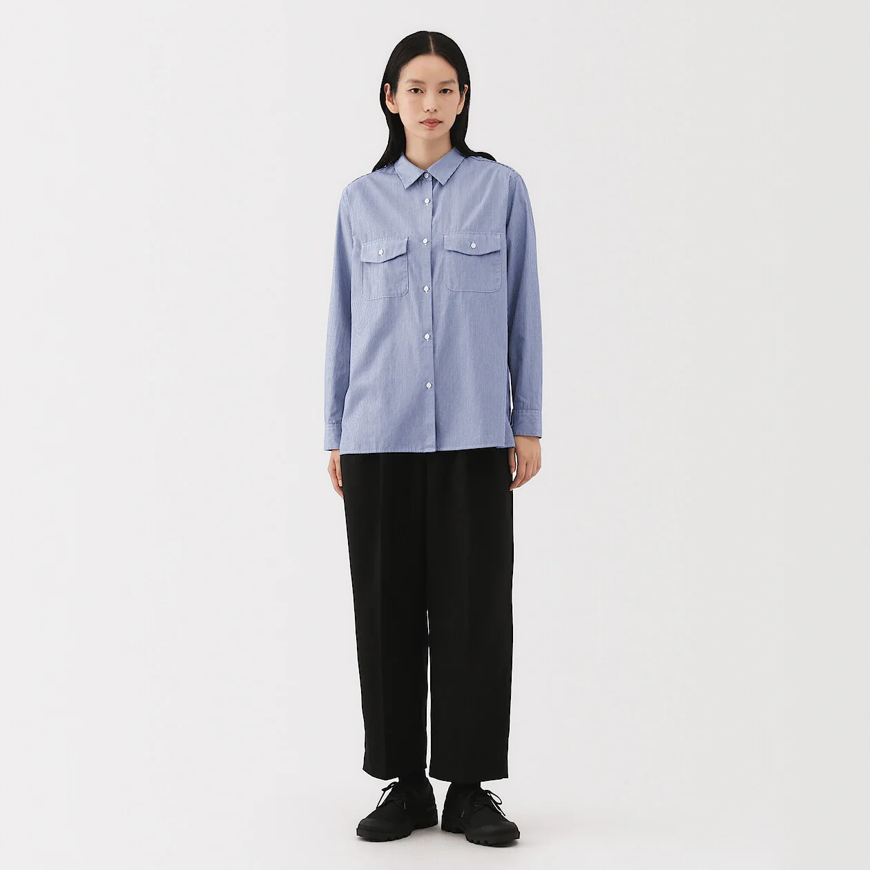 Cotton Poplin Collared Shirt - Image 8