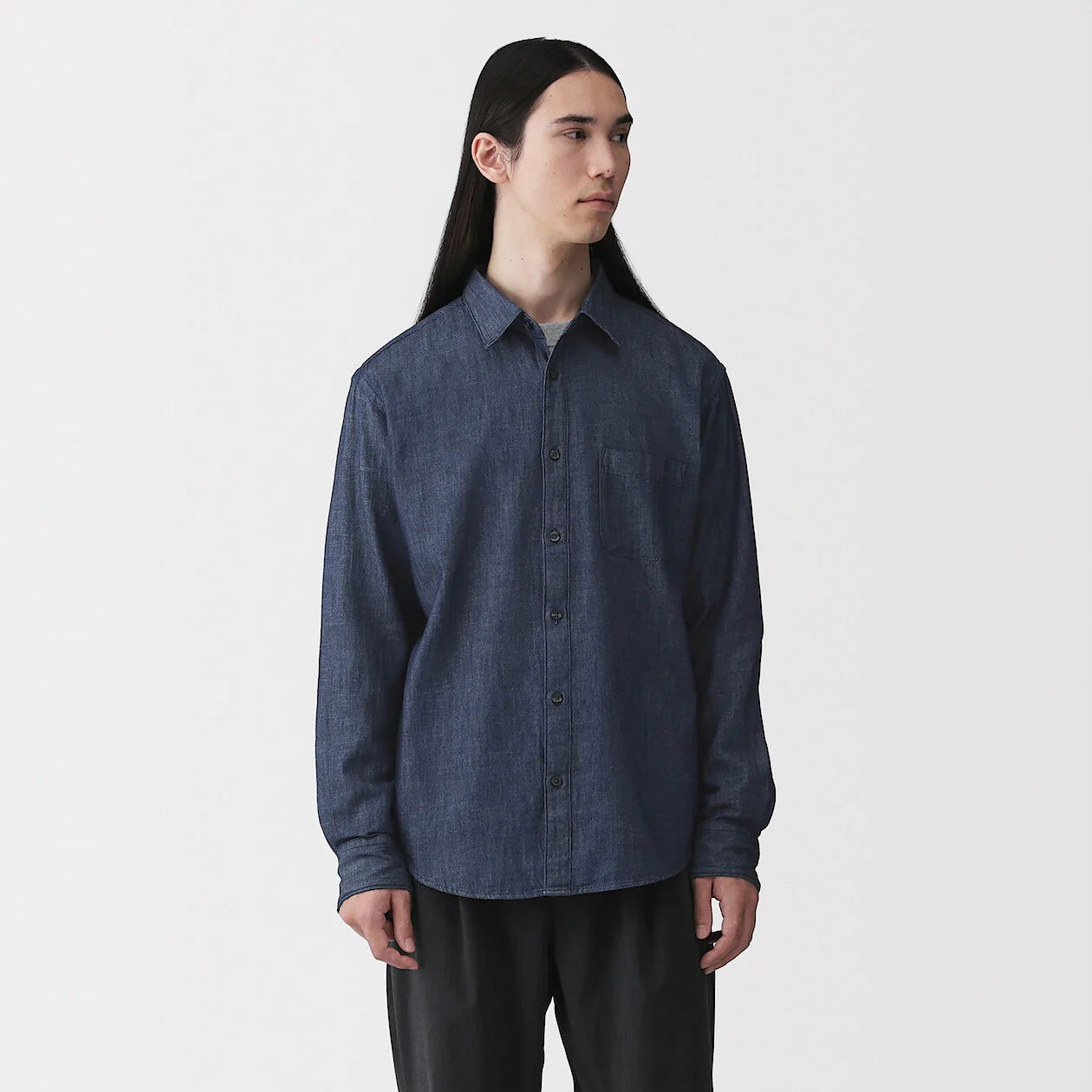 Denim Long Sleeve Shirt - Image 5