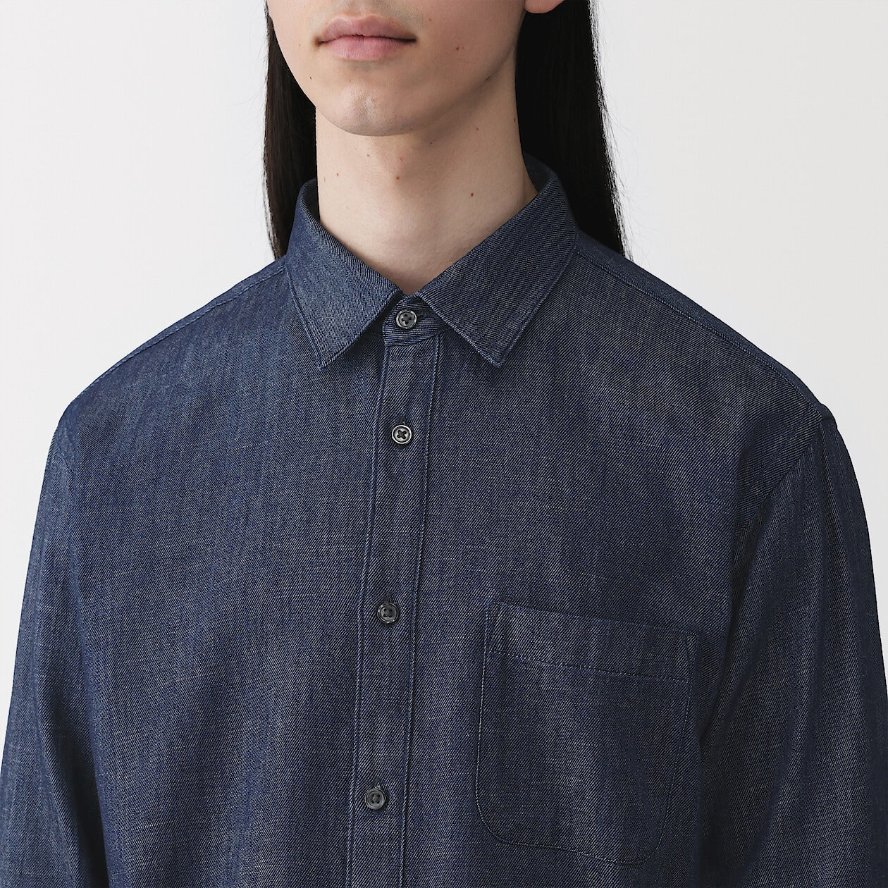 Denim Long Sleeve Shirt - Image 9