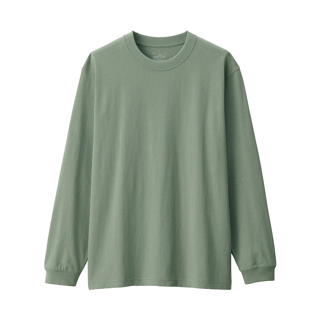 Washed Cotton Heavyweight Crewneck Long Sleeve T-Shirt - Image 13