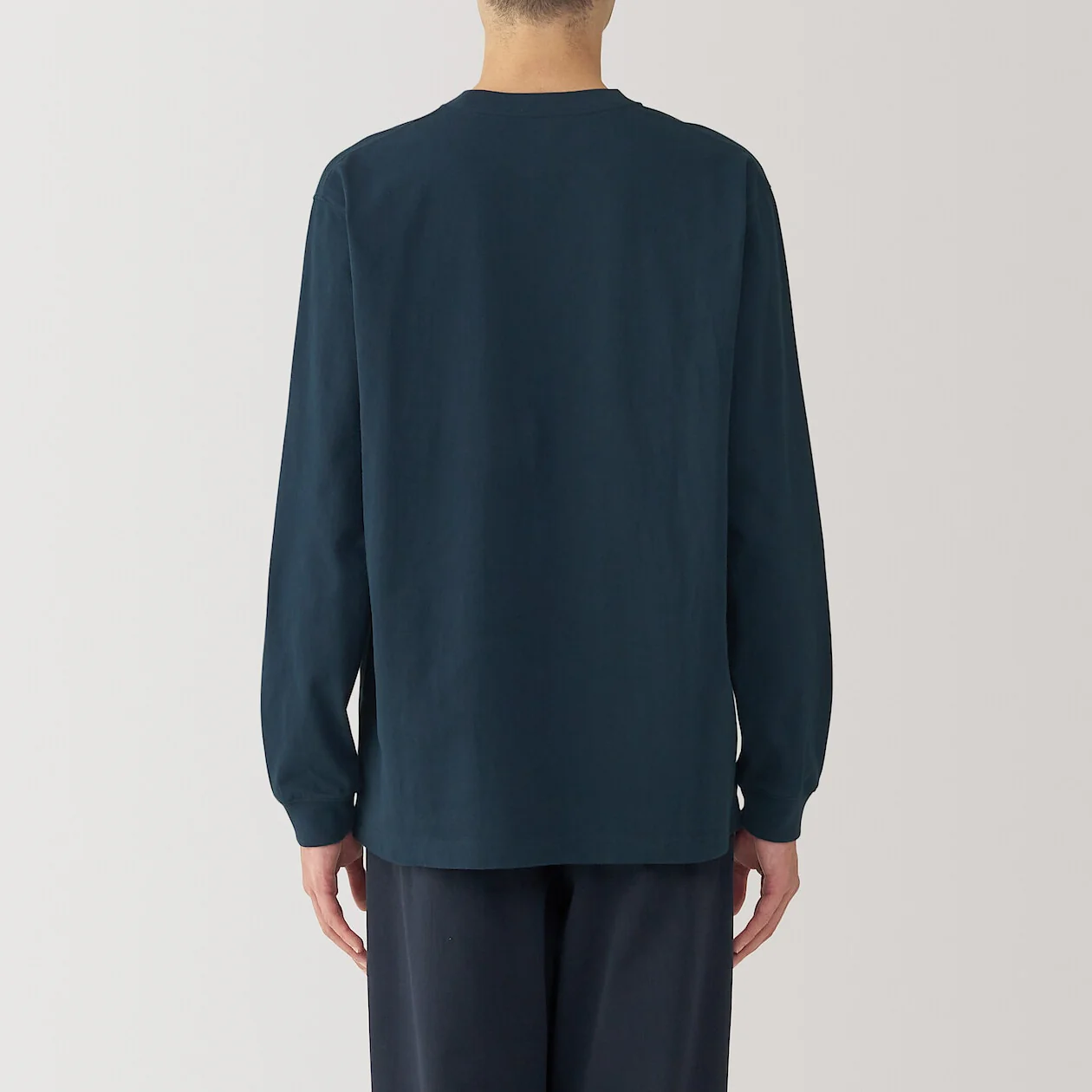 Washed Cotton Heavyweight Crewneck Long Sleeve T-Shirt - Image 18