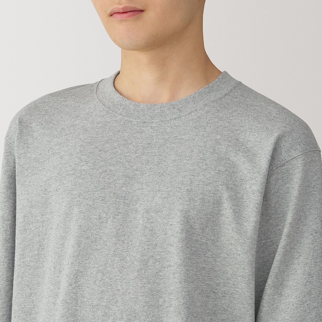 Washed Cotton Heavyweight Crewneck Long Sleeve T-Shirt - Image 26