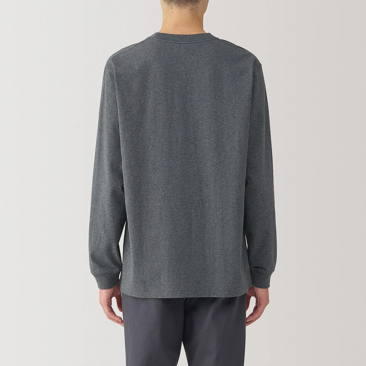 Washed Cotton Heavyweight Crewneck Long Sleeve T-Shirt - Image 32