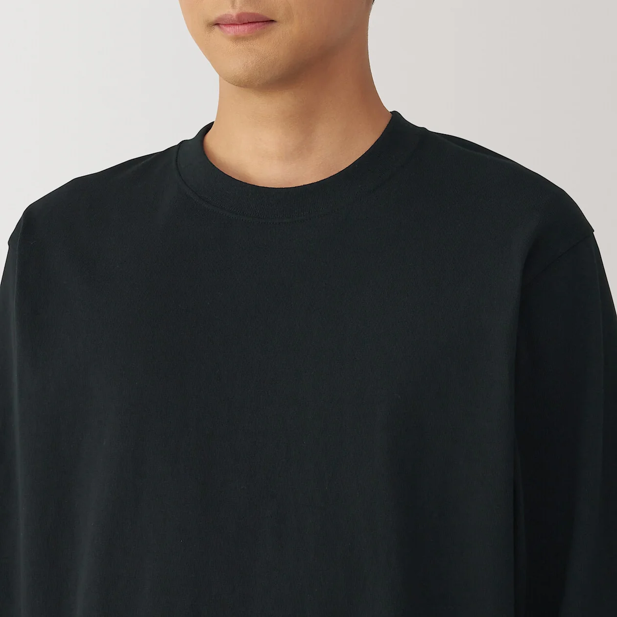 Washed Cotton Heavyweight Crewneck Long Sleeve T-Shirt - Image 40