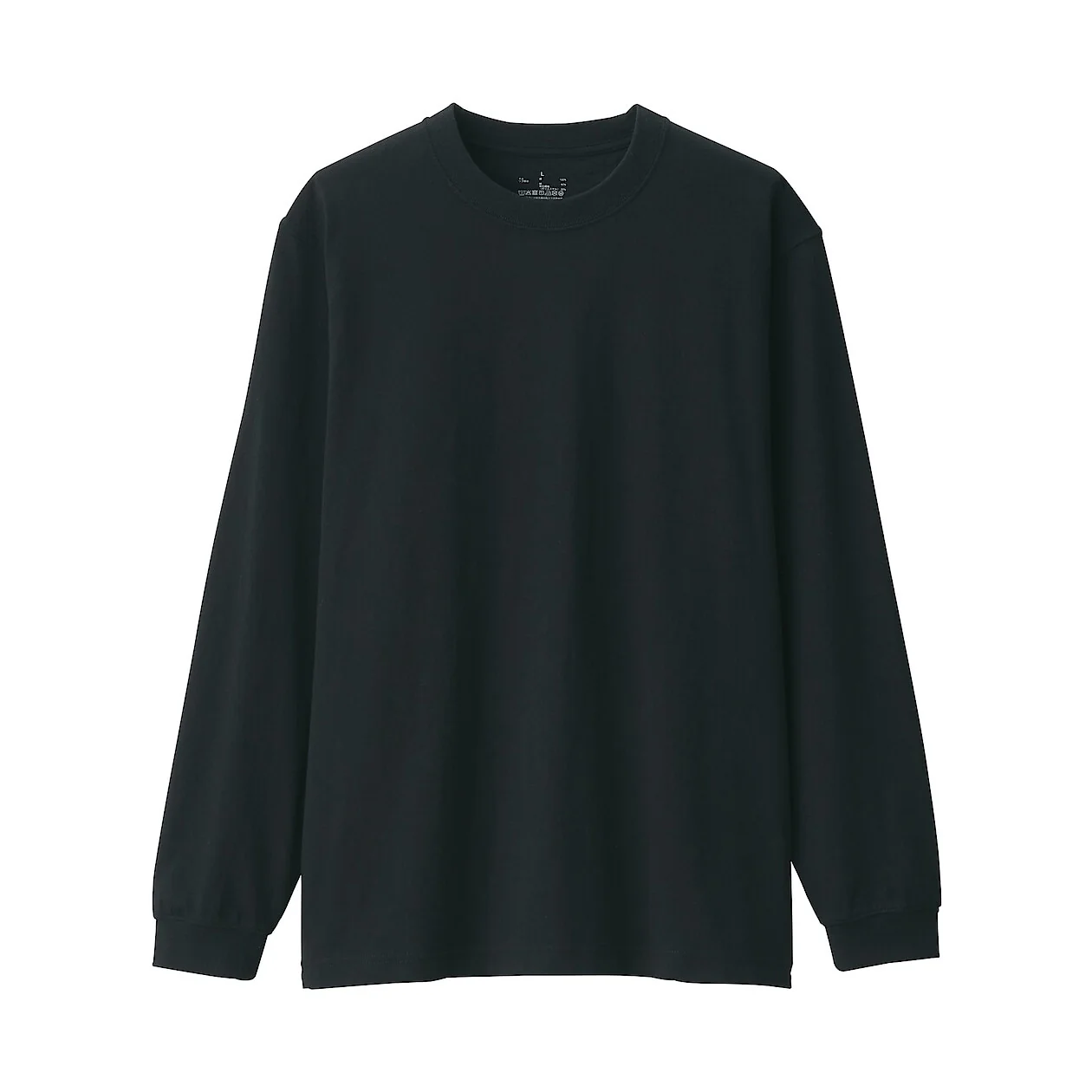 Washed Cotton Heavyweight Crewneck Long Sleeve T-Shirt - Image 41