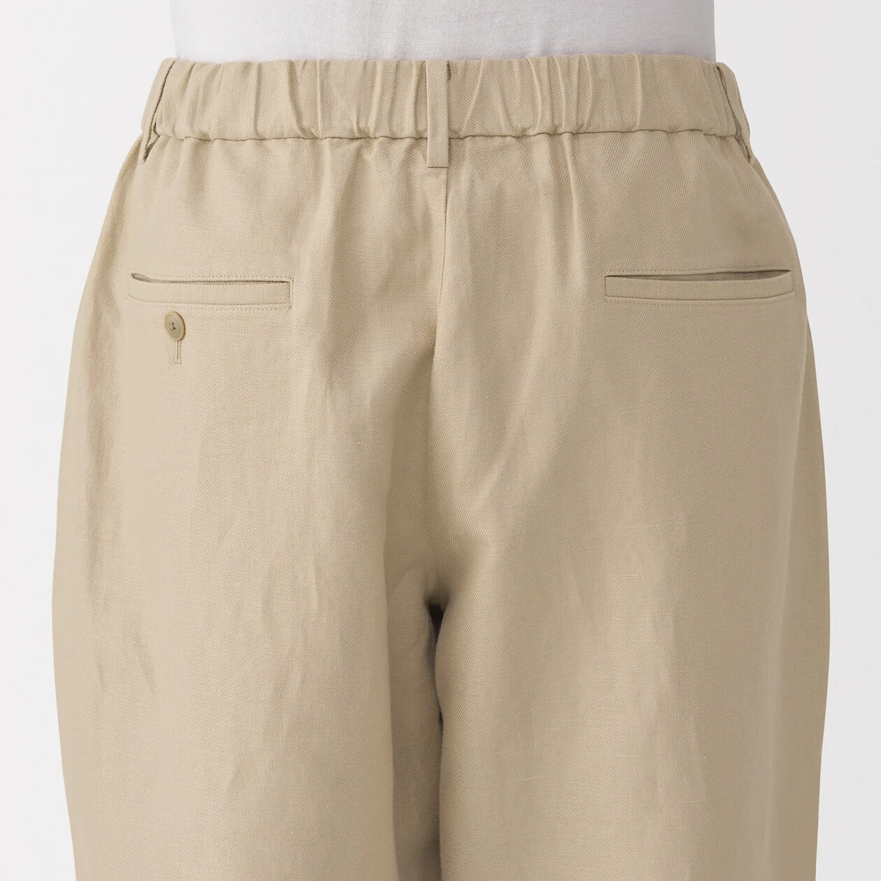 Hemp Blend Twill Darted Straight Pants - Image 6