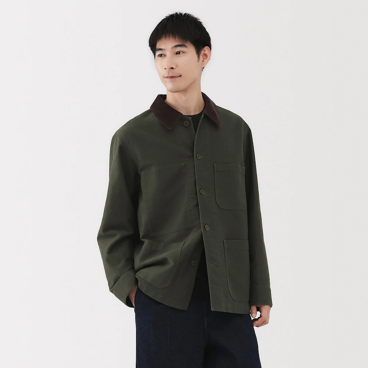 Kapok Blend Corduroy Work Jacket - Image 16