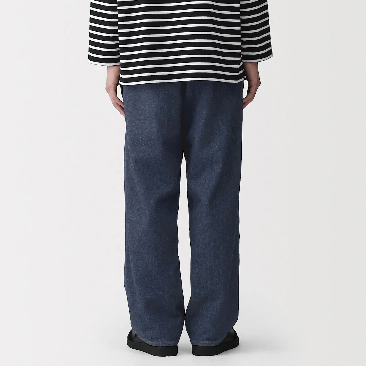 Kapok Blended Denim Wide-Fit Pants - Image 10
