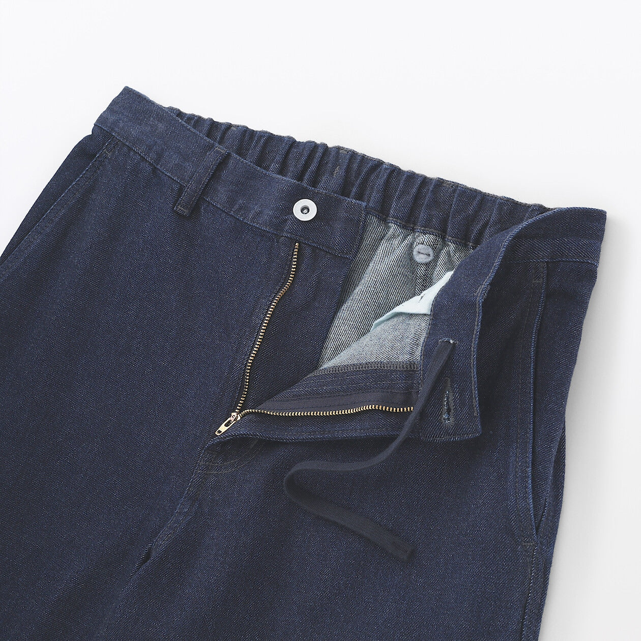 Kapok Blended Denim Wide-Fit Pants - Image 13