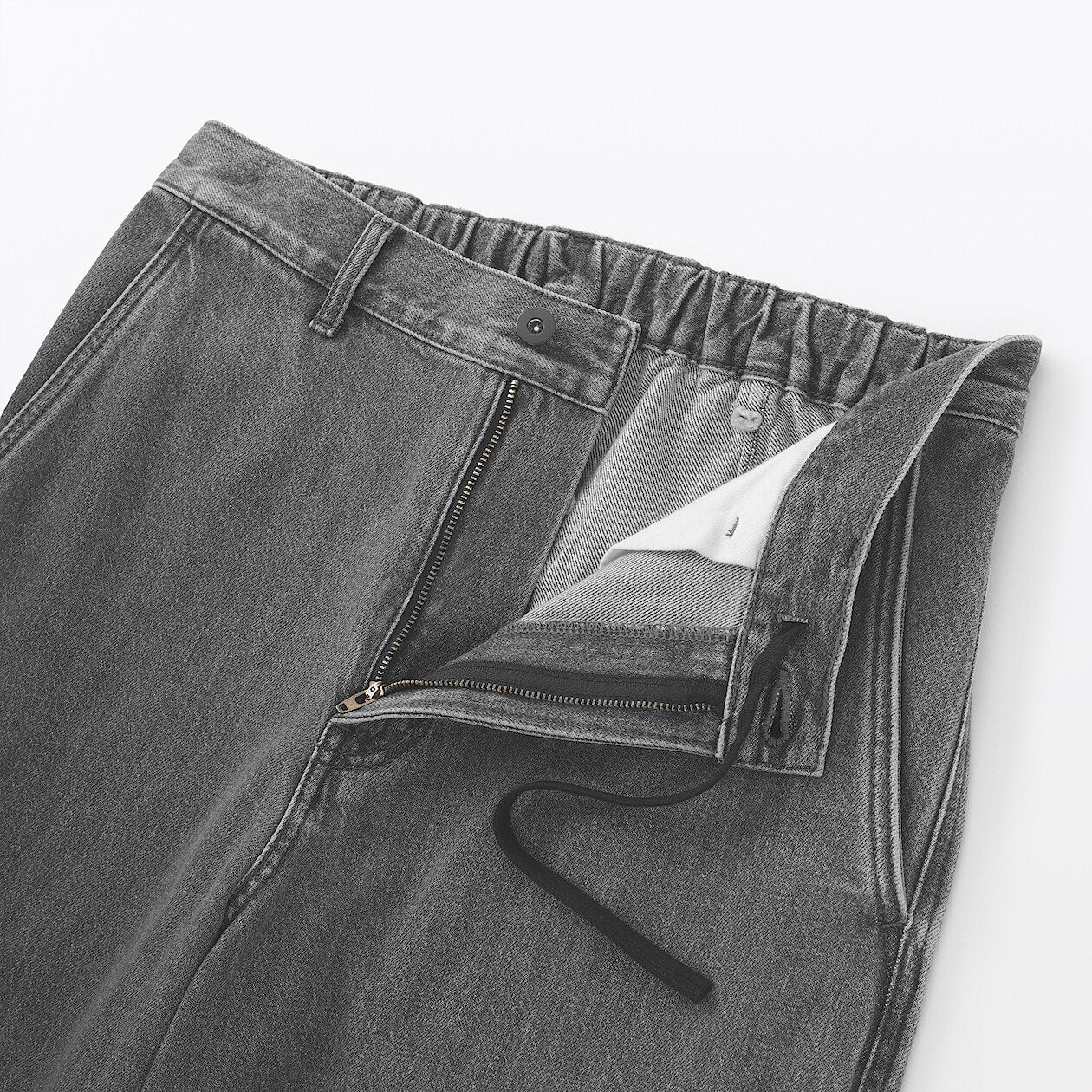 Kapok Blended Denim Wide-Fit Pants - Image 21