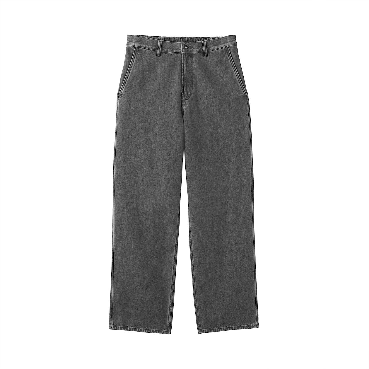 Kapok Blended Denim Wide-Fit Pants - Image 22