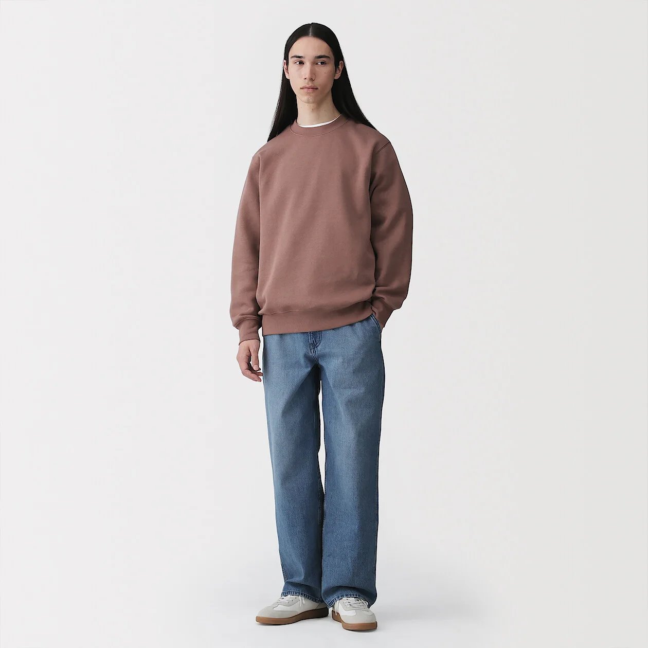 Kapok Blended Denim Wide-Fit Pants - Image 3