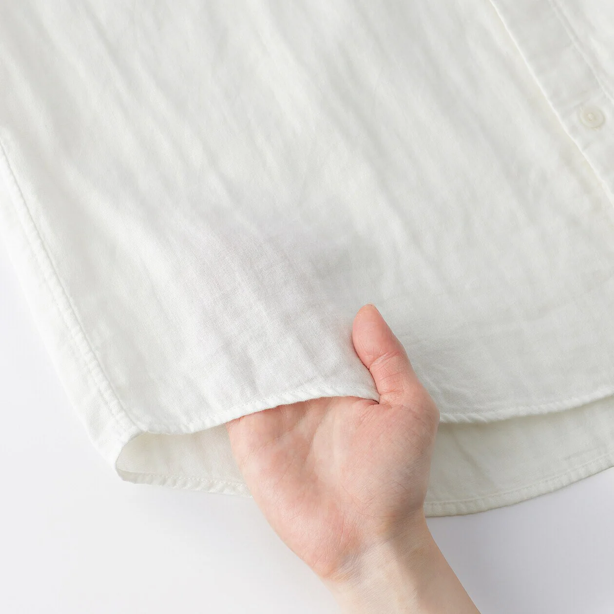 Kapok Blended Double Gauze Long Sleeve Shirt - Image 13
