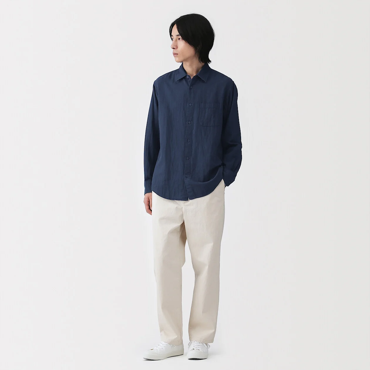 Kapok Blended Double Gauze Long Sleeve Shirt - Image 19
