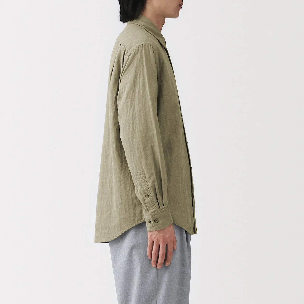 Kapok Blended Double Gauze Long Sleeve Shirt - Image 3