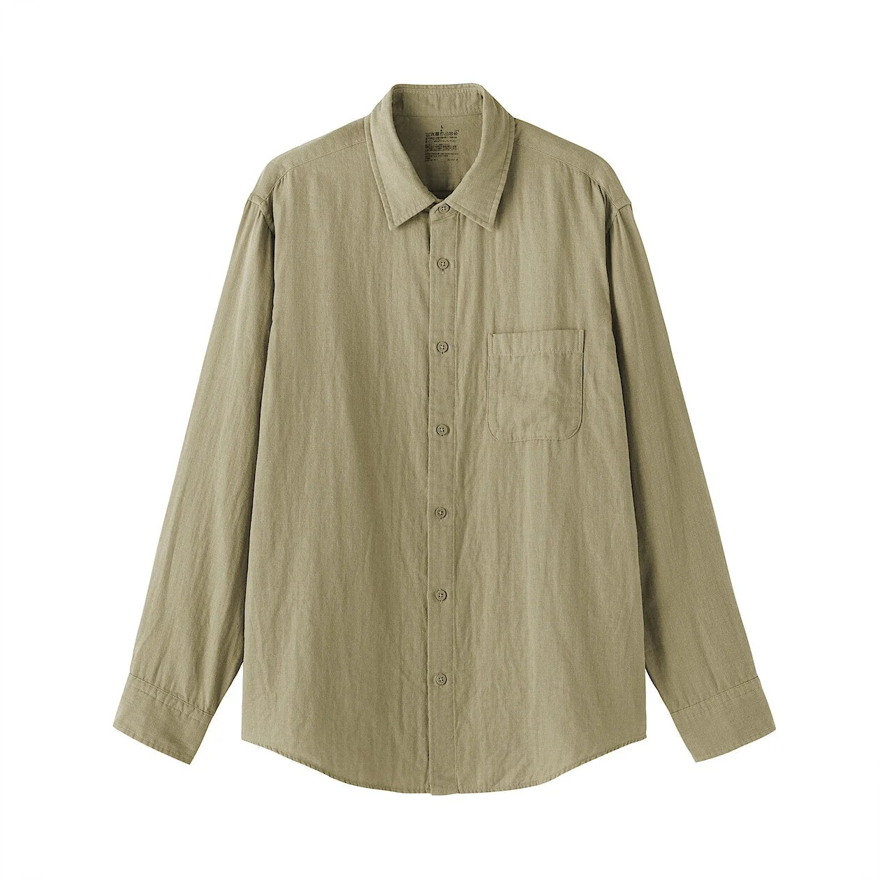 Kapok Blended Double Gauze Long Sleeve Shirt - Image 7