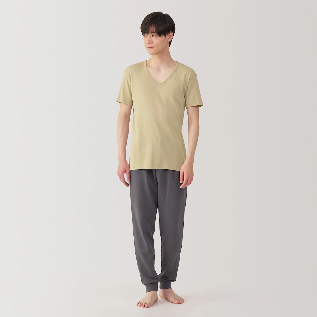Moisture Wicking Cotton V-Neck Short Sleeve T-Shirt - Image 2