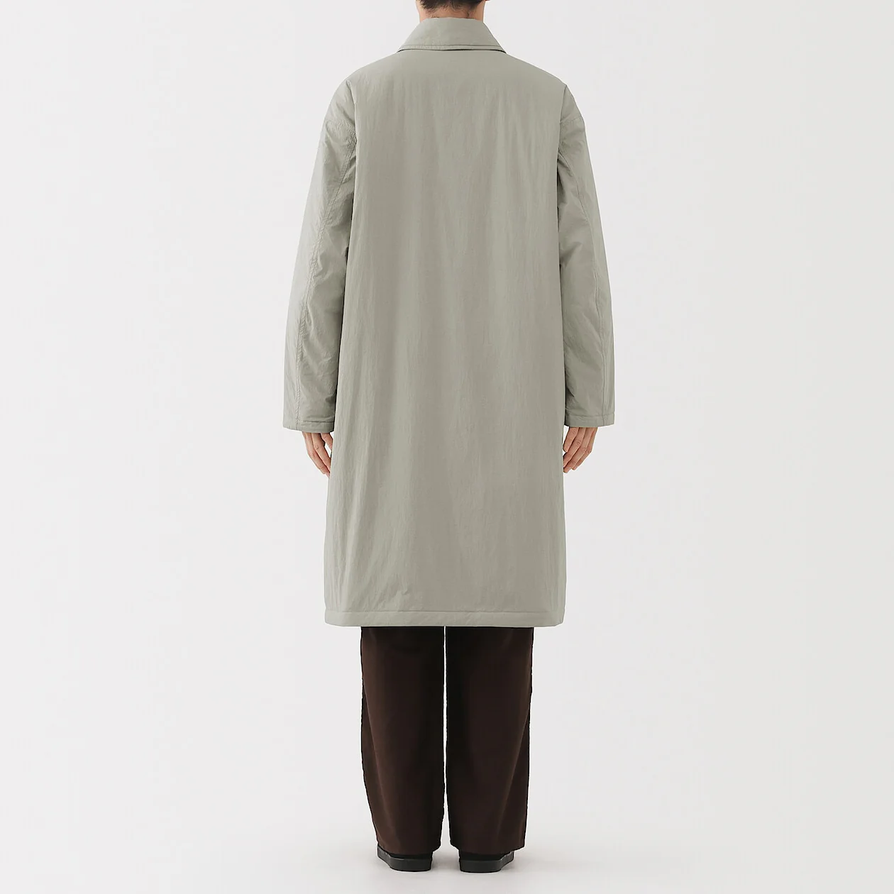 Padded Stand Fall Collar Coat - Image 4