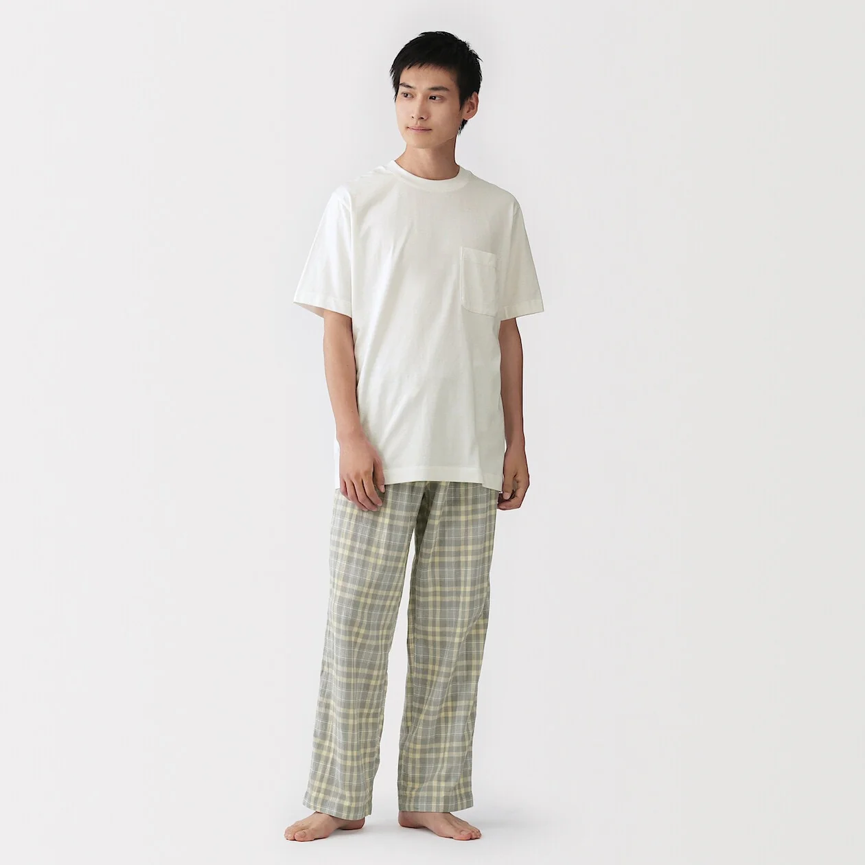 Short Sleeve Top with Double Gauze Long Pants