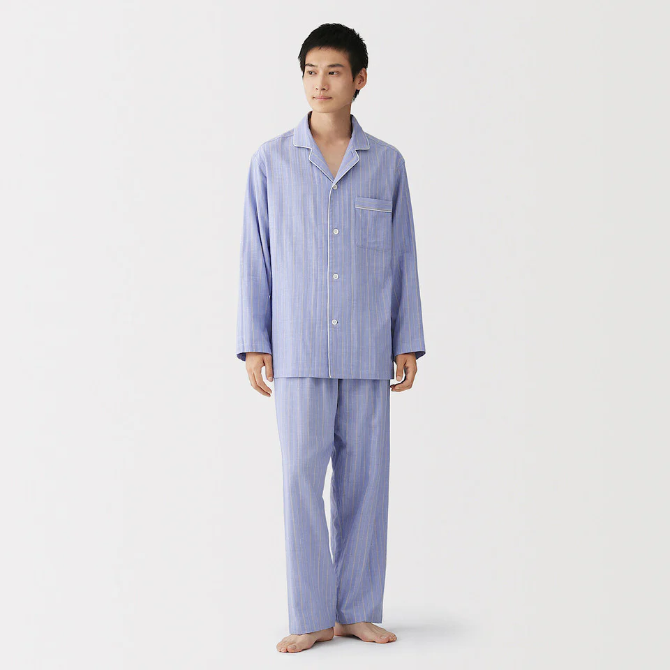 Side Seamless Double Gauze Long Sleeve Pyjamas - Image 30
