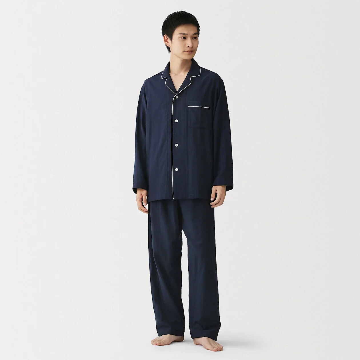 Side Seamless Double Gauze Long Sleeve Pyjamas - Image 33