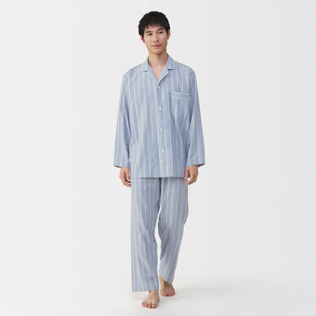Side Seamless Double Gauze Long Sleeve Pyjamas - Image 49