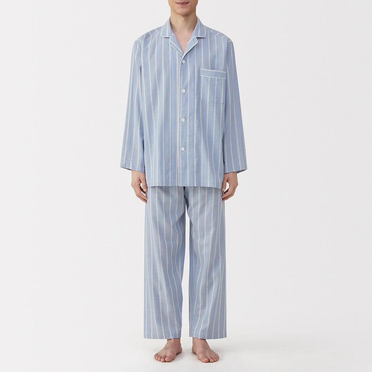 Side Seamless Double Gauze Long Sleeve Pyjamas - Image 50