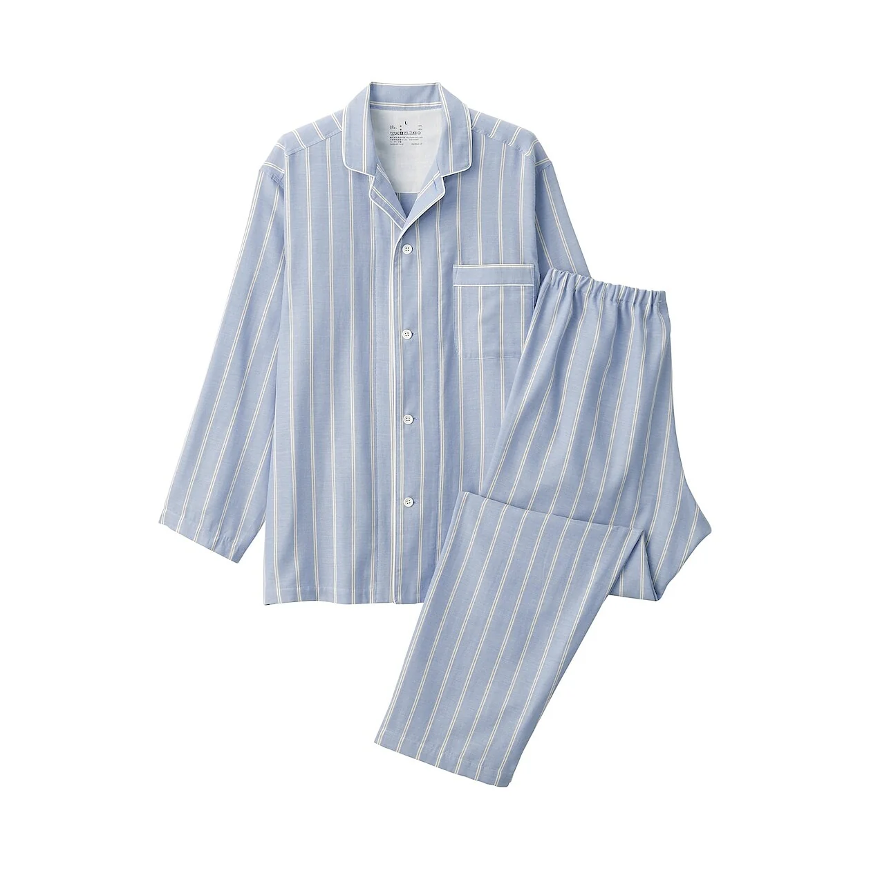 Side Seamless Double Gauze Long Sleeve Pyjamas - Image 60