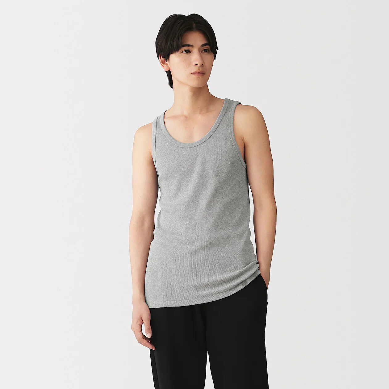 Side Seamless Recycled Cotton Ribbed Tanktop (2pcs)