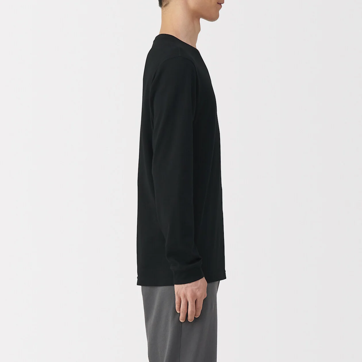 Warm Thick Cotton V-Neck Long Sleeve T-Shirt - Image 17